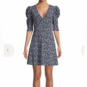SALONI Colette floral silk mini dress